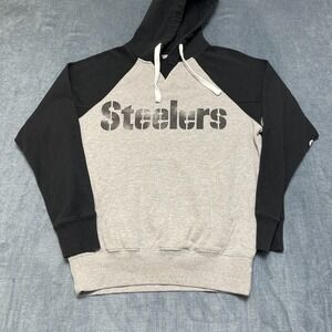 Hands High Hoodie Men Small Gray Black Pittsburgh Steelers Football Fleece Lined
